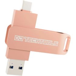 DJ-Tech Tools Chroma Drive USB A + USB C Stick 256GB Rose Gold