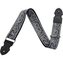 N-RoK GrooveLine Gitarrengurt Woven Black White