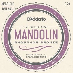 Daddario EJ70 Mandolinensaiten Medium/Light Ball End