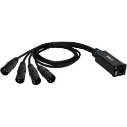 Adam Hall 4 STAR CATBOX XM3 Audio & DMX Multicore 4 XLR 3-Pol Male x Cat.6a