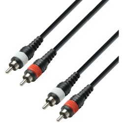 Adam Hall 3 STAR TCC 0100 M Twin Kabel 2 Cinch x 2 Cinch 1 m