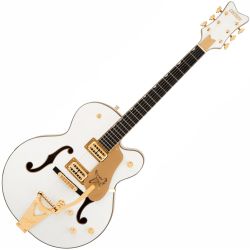 Gretsch Synchromatic Falcon Hollow Body Single-Cut Bigsby Ebony Snowcrest White