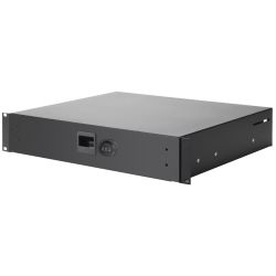 Adam Hall 19" 2HE Rackschublade mit Zahlenschloss Aluminium