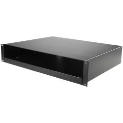 Adam Hall 19" 2HE Rackschublade mit Tastaturauszug Stahl