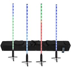 EUROLITE 4 Akku-Effektröhren mit 32 Pixeln, AirW-Funkeinheit (2,4 GHz)