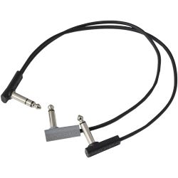 RockBoard Flat Patch Y-Splitter Cable - 30 cm / 11 13/16" Black