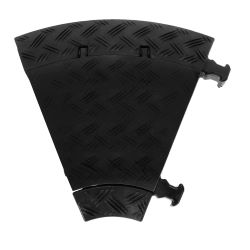 Defender MINI C MK2 RIGHT BLACK Kabelbrücke 3 Kanäle 45° Bogen rechts Höhe 5cm