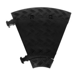 Defender MINI C MK2 RIGHT BLACK Kabelbrücke 3 Kanäle 45° Bogen links Höhe 5cm
