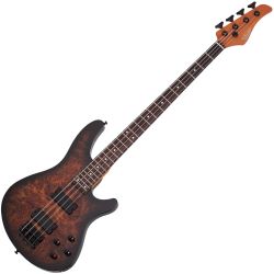 Schecter C-4 Standard Tobacco Burl E-Bassgitarre