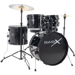 PURE GEWA Drumset Basix Dynamic inkl. 5-teiligem Hardware Pack & Becken