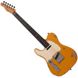 Henry's Space II TL-1L The Comet Yellow Relic Linkshänder E-Gitarre inkl. Gigbag