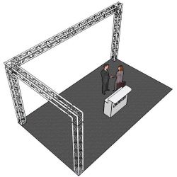 ALUTRUSS Traversenset QUADLOCK 6082 L-Form 7x4x3,5m (BxTxH)