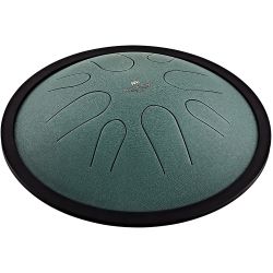 MEINL Sonic Energy 10" Compact Steel Tongue Drum h-moll 432Hz dunkelgrün