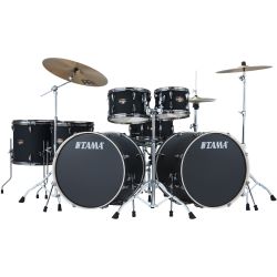 TAMA Imperialstar Drumset 7-teilig Blacked Out Black mit Becken Set