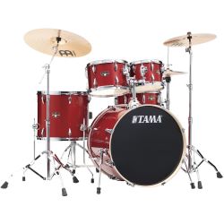 TAMA Imperialstar Drumset 5-teilig Burnt Red Mist mit Becken & Hardware Set