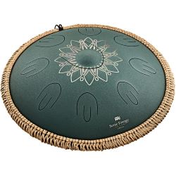 Meinl Sonic Energy Steel Tongue Drum 16" Fis Moll 432 Hz 9 Töne dunkelgrün