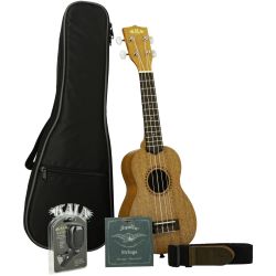 Kala Makala KA-15-S Bundle Sopran Ukulele Mahagoni Starter Set