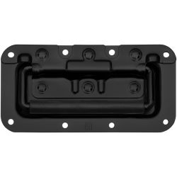 Adam Hall 340822 BLK Klappgriff klein gefedert  mit Einbauschale PVC Griff