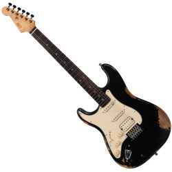 Henry's Snake II ST-1L Mamba Black Relic Linkshänder E-Gitarre inkl. Bag B-Ware