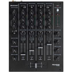OMNITRONIC PM-404F 4-Kanal-DJ-Mixer mit Filter und Bluetooth