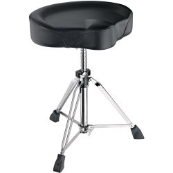 K&M 14038 Drummersitz mit Spindel Schwarz Kunstleder