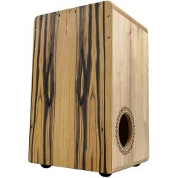 U-Turn Cajon 49 Premium Black & White Ebony mit seitlichem Schallloch