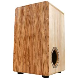 U-Turn Cajon 49 Premium Zebrawood-Optik mit seitlichem Schallloch