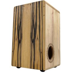 U-Turn Cajon 50 Premium Black & White Ebony mit seidlichem Schallloch