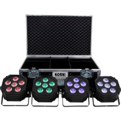 Vermietung - 4er Set Akku Scheinwerfer - Chauvet DJ EZlink Par Q6 BT - Stk./Tag