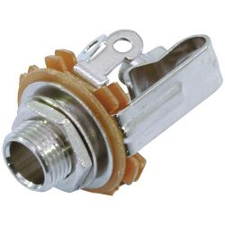 Klinken-Einbaubuchse stereo 6,3 mm
