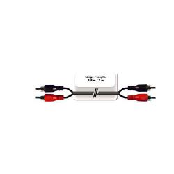 Kabel CC-18 2x2 Cinchstecker rot/sw 1,8m