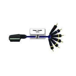 Kabel SA-15 Scart-Kabel/6x Cinch, 1,5m