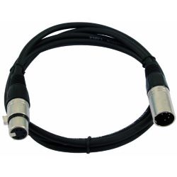 Kabel FP-15 XLR 5 pol M/F schwarz 1,5m