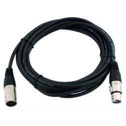 Kabel FP-100 XLR 5pol M/F schwarz 10,0m