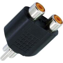 Adapter 2x Cinch Buchsen / 1x Cinch Stecker