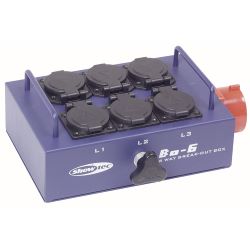 Showtec BO6PW Breakoutbox CEE 16A 5Pint to 6 Schuk