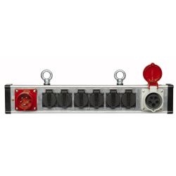 SHOWTEC Breakout bar 4 16A/5p In/Out 6 Schuko