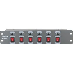 Showtec DJSwitch 6 Weg Switchpanel Output 6xSchuko