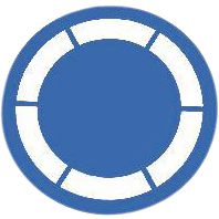 Gobo 27/23mm Dichro blau, Design 1
