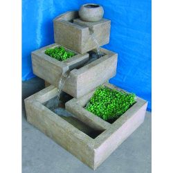 Brunnen BR5 m.Pflanzbecken / 3 Teile