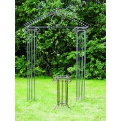 Eisensäule griech. schwarz-lackiert 200cm