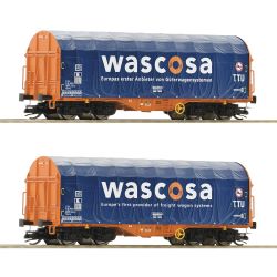 Roco 6680006 2-tlg. Set: Schiebeplanenwagen, Wascosa, Ep. VI