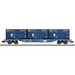 Minitrix 18434 N Containertragwagen, Sgnss, GATX, Ep. VI