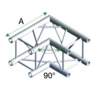 TRUSS DQ22-003 Corner 90 Degrees Incl.connectors