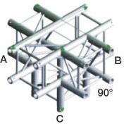 TRUSS DQ22-024 Cross + Down 5 Way Incl.connectors