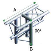 TRUSS DT22-018 T-Cross Vertical 3Way Apex Down Inc
