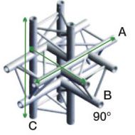 TRUSS DT22-021 Cross + Up/Down 5 Way Incl.connecto