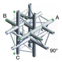 TRUSS DT22-022 Cross Up + Down 6 Way Incl.connecto