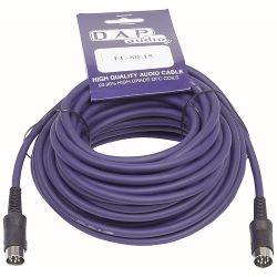 DAP DIN 8p/8p cable 15mtr with Metal plugs