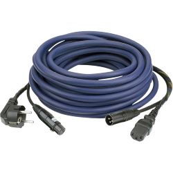 DAP AUDIO Powersignalcable 15m  Schuko/Kalt- XLR